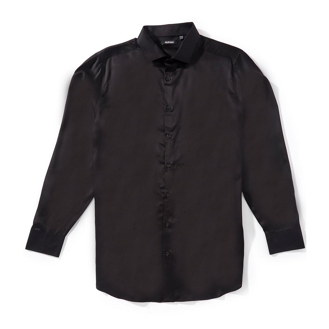 Murano Big Tall Slim Fit Solid Sateen Woven Shirt