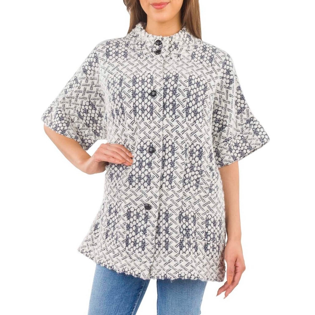 Patricia Nash Short Sleeve Button Down Jacket
