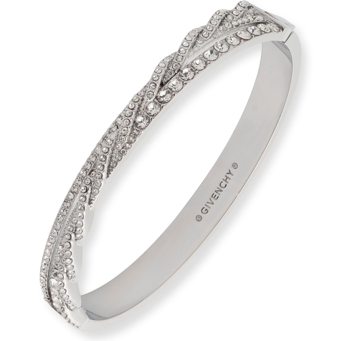 Givenchy Crystal Pave Twist Bangle Bracelet