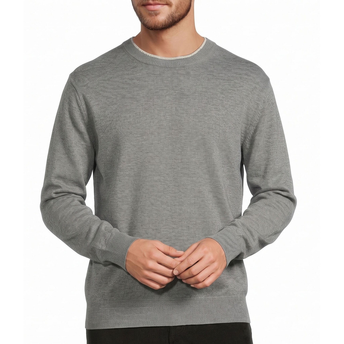 Roundtree & Yorke Solid Crew Neck Pullover Sweater