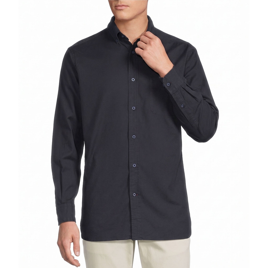 Cremieux Big Tall Blue Label Solid Oxford Woven Shirt