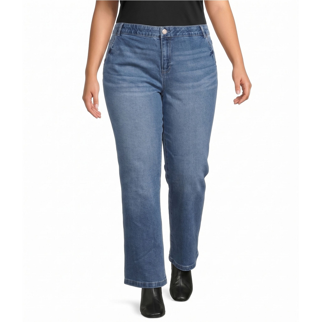 Westbound Plus Size High Rise Column Leg Pants