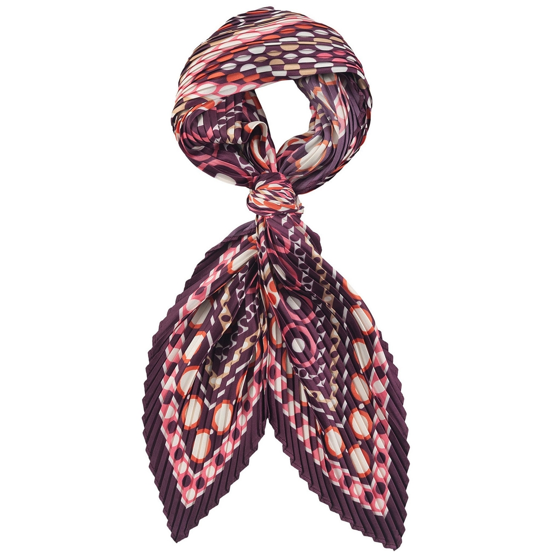 Echo Dots On Dots Pleated Diamond Scarf