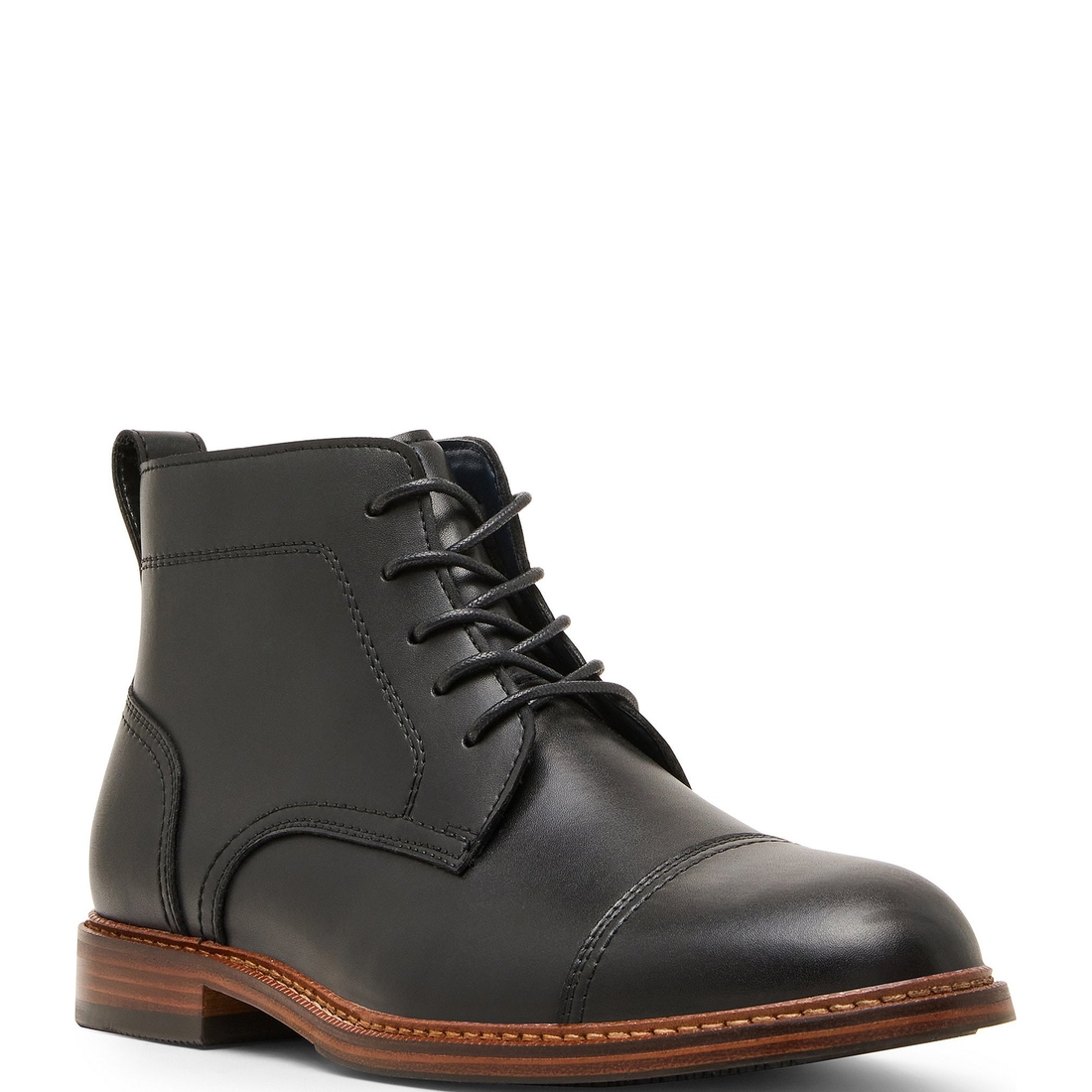 Steve Madden Men's Ebner Leather Cap Toe Boots