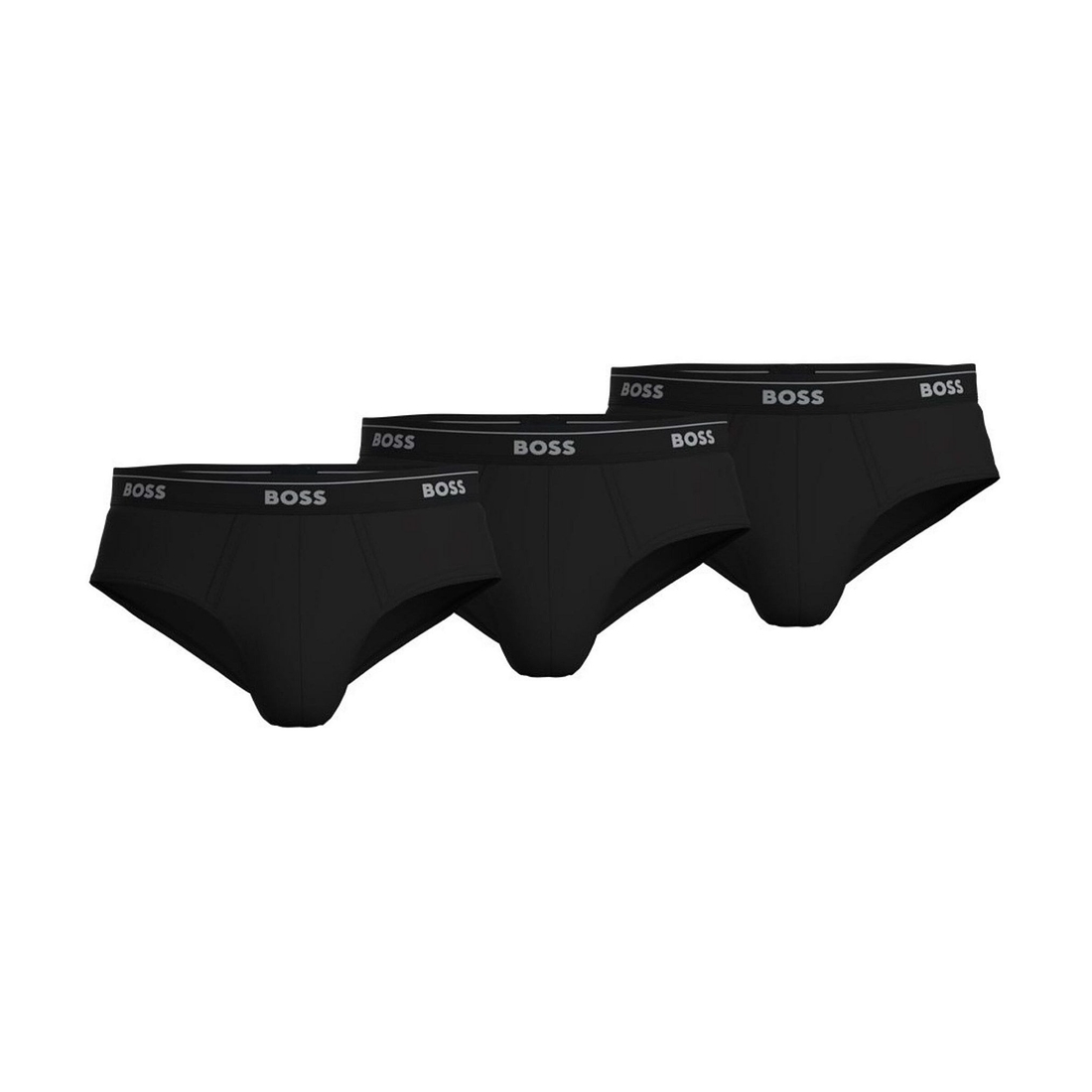Hugo Boss Solid Hip Briefs 3-Pack