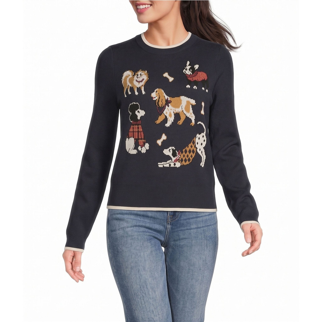 Evolutionary Dog Print Sweater