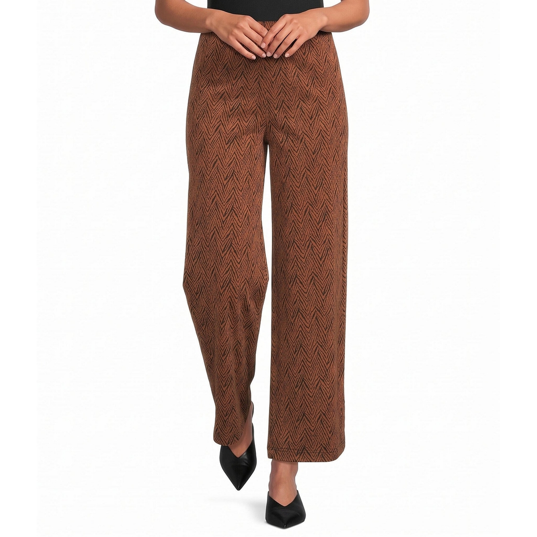 Calessa Jacquard Knit Wide Leg Pull-On Coordinating Pants