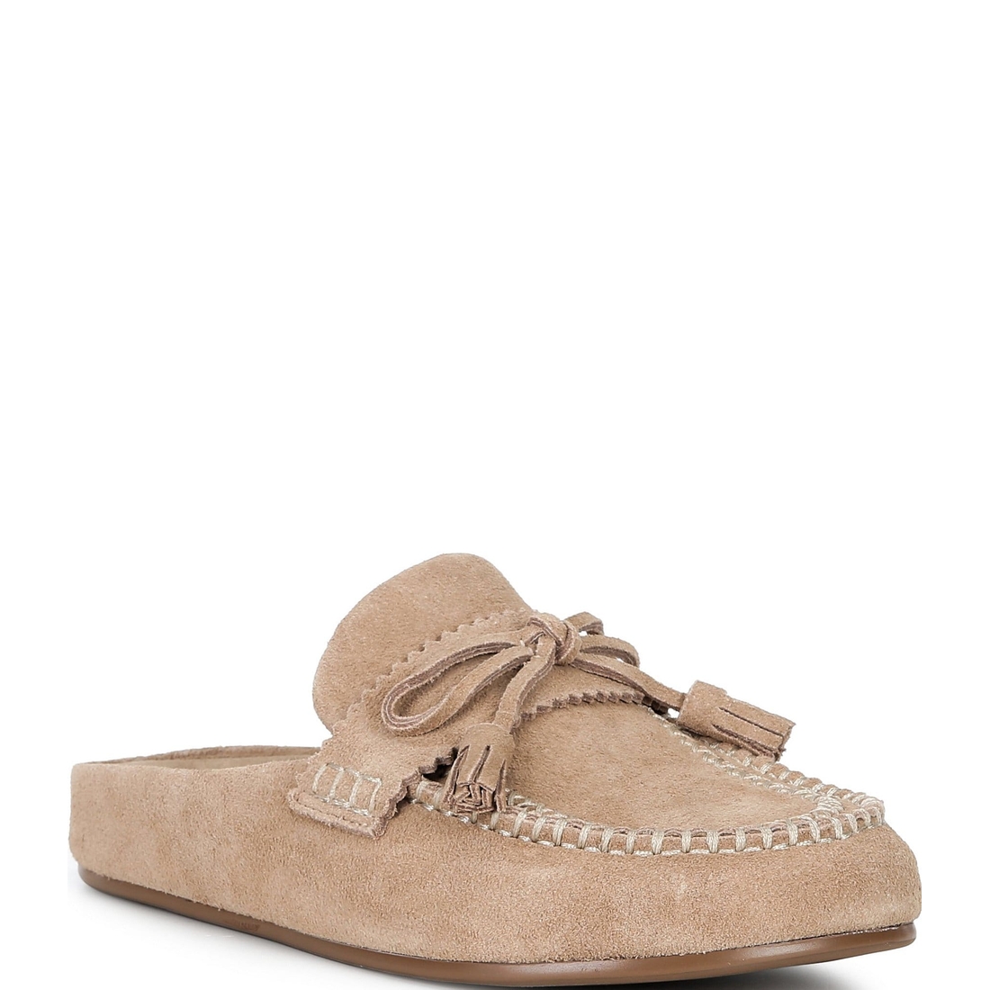 Copper Key Kit Suede Tassel Bow Clog Mules