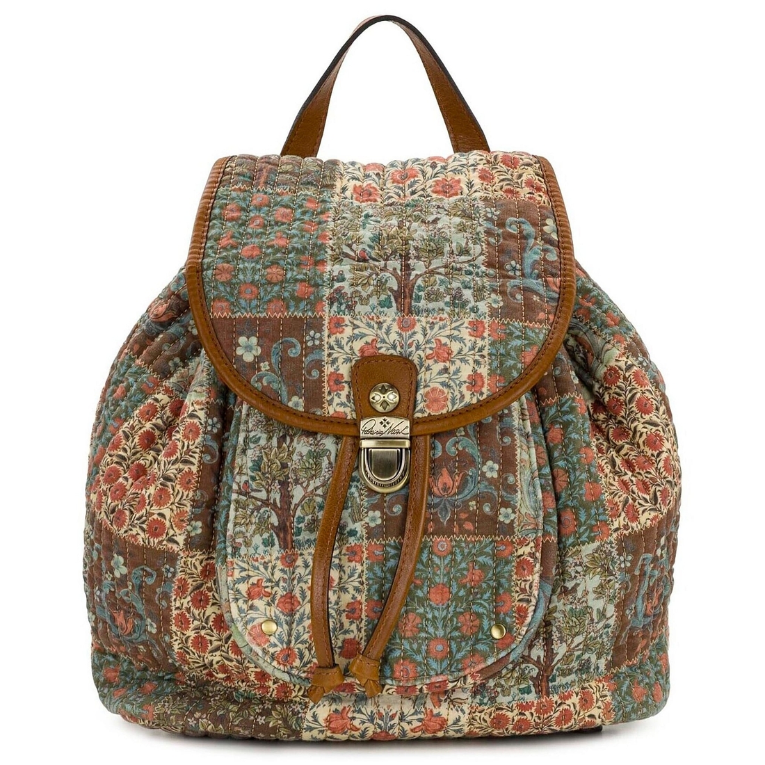 Patricia Nash Arezzo Floral Patchwork Backpack