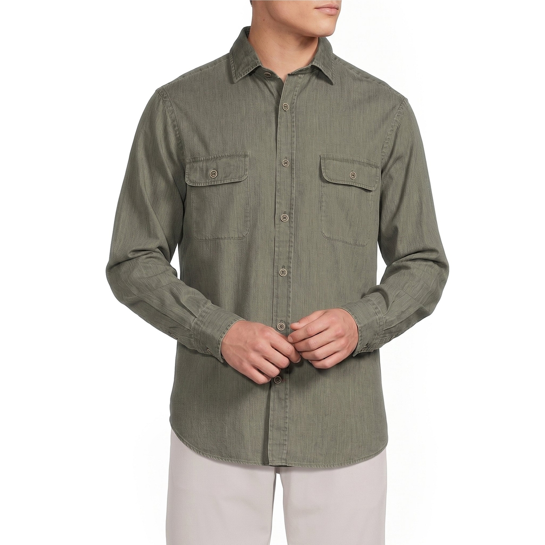 Cremieux Blue Label Big Tall Solid Woven Shirt