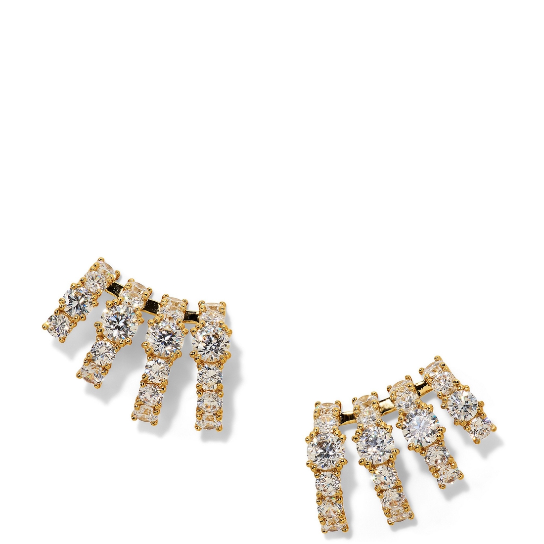 Nadri Twinnie Multi Cage Stud Earrings