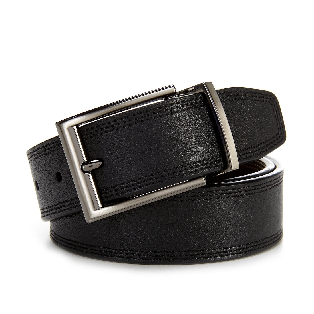 Roundtree & Yorke Big Tall Reversible Triple Stitch Leather Belt
