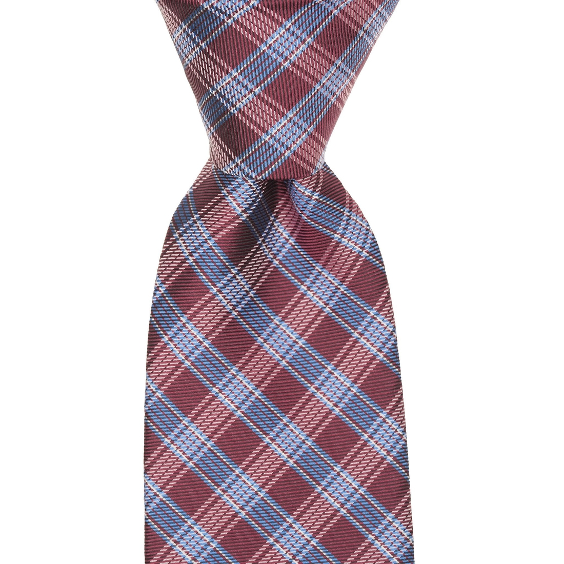 Roundtree & Yorke Gregory Plaid Traditional SilkPoly Tie