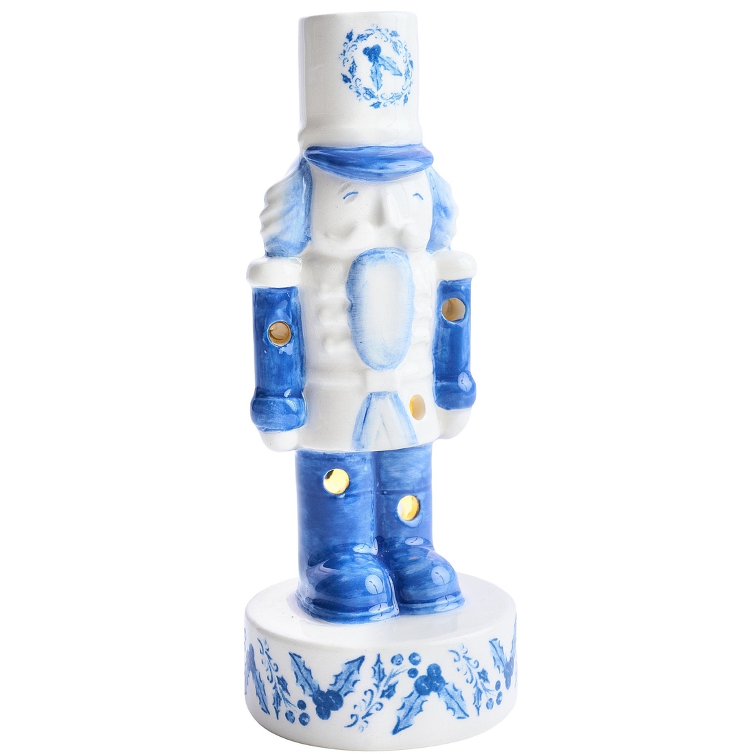 Mud Pie Blue Nutcracker LED Light-Up Sitter