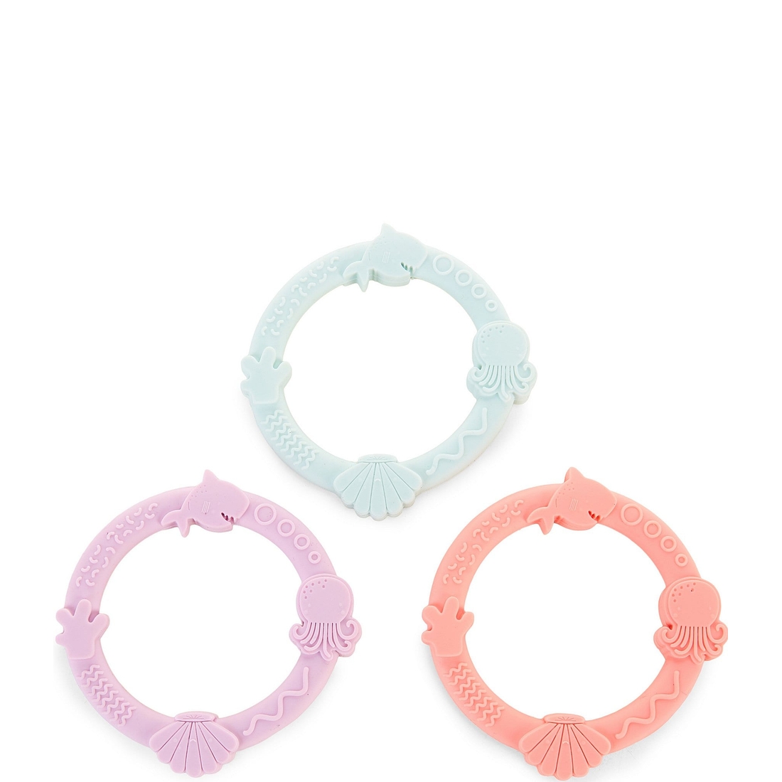 Loulou Lollipop Shell Pink Wild Teether Ring Set