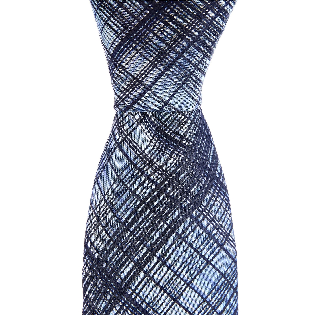 Murano Mini Plaid Poly Narrow Silk Blend Tie