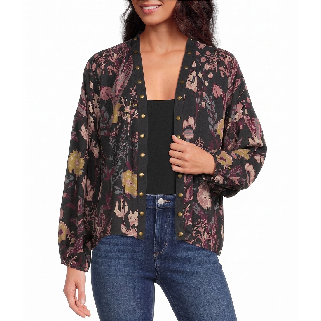 Anna & Ava Floral Stud Cardigan