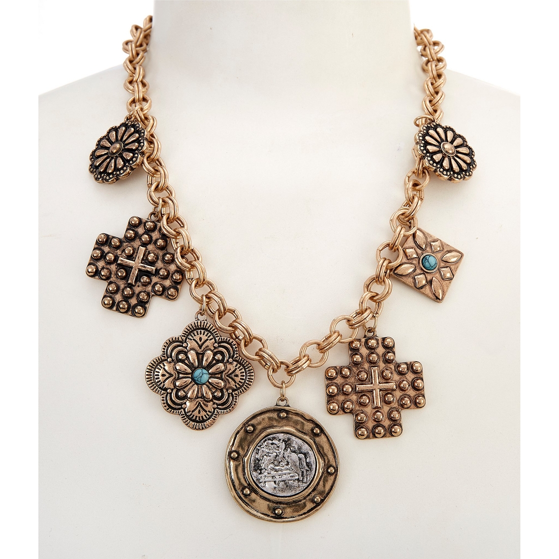 Anna & Ava Western Charm Statement Necklace
