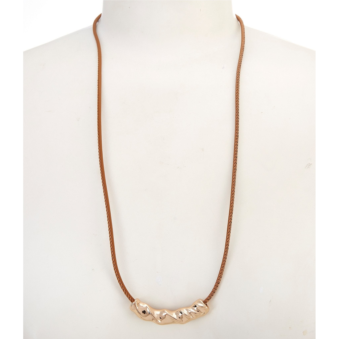 Anna & Ava Twisted Bar Cord Statement Necklace