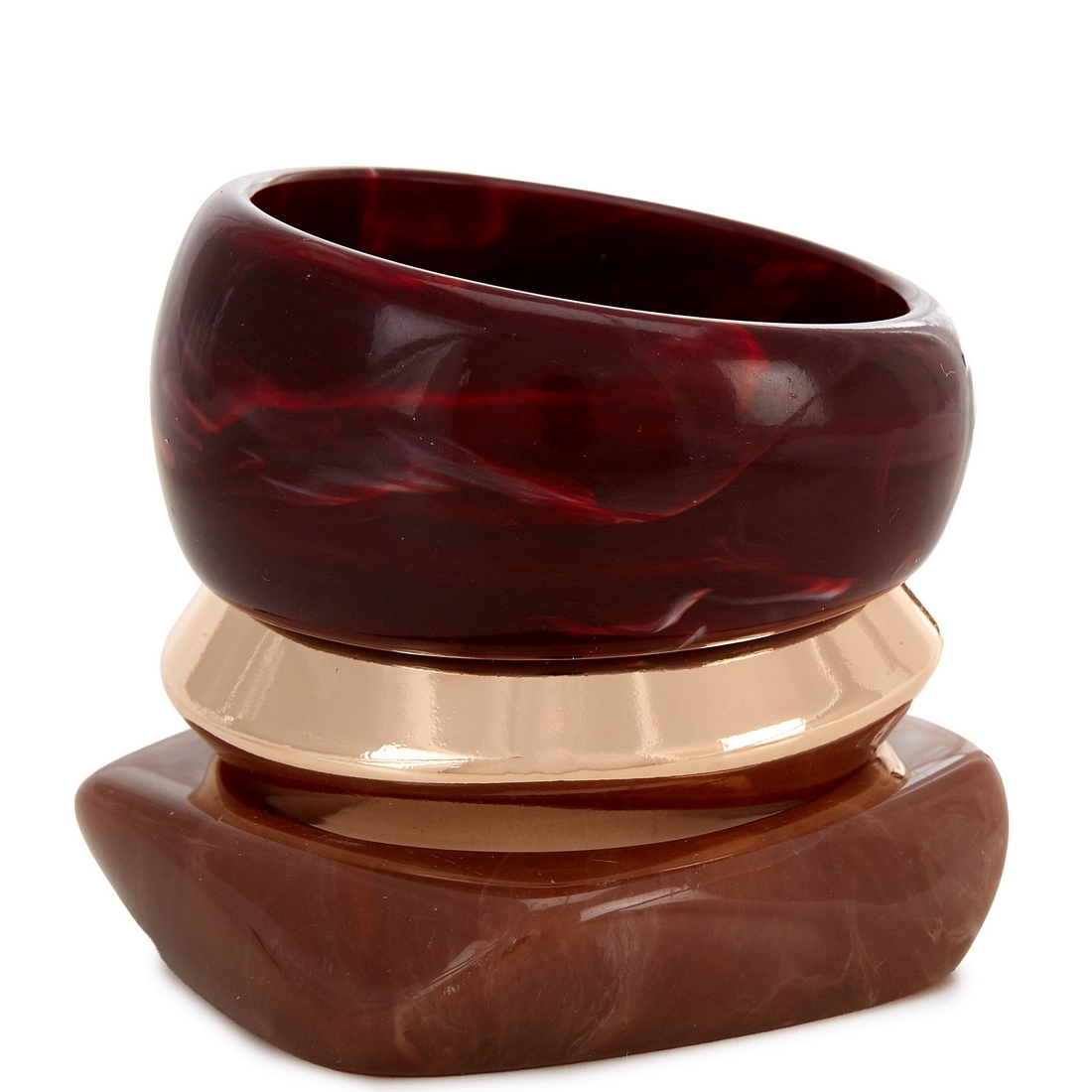 Anna & Ava Chunky Resin Statement Oversized Bangle Bracelet Set