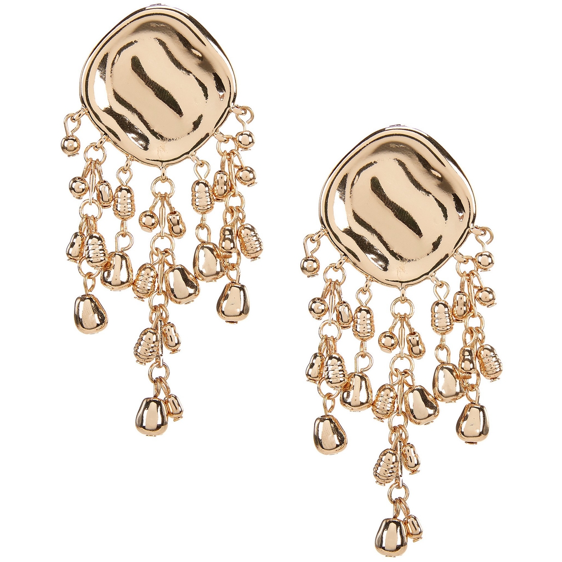 Gemma Layne Tassel Statement Circle Drop Statement Earrings