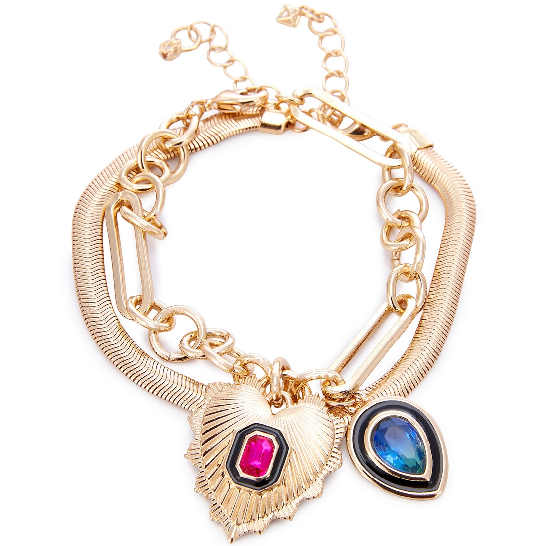 Gemma Layne Charm Link Bracelet Set