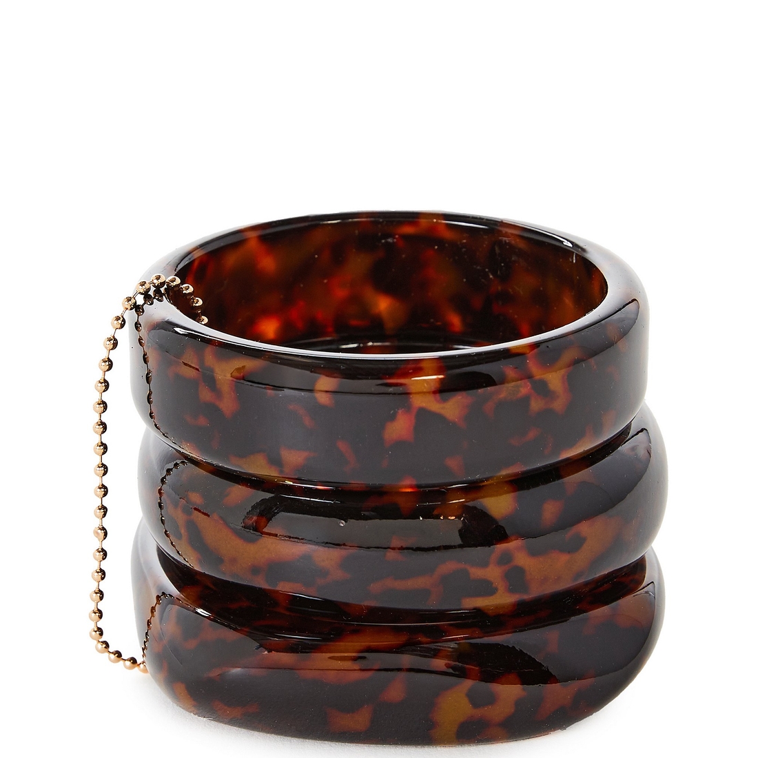 Anna & Ava Oversized Tortoise Resin Bangle Bracelet Set