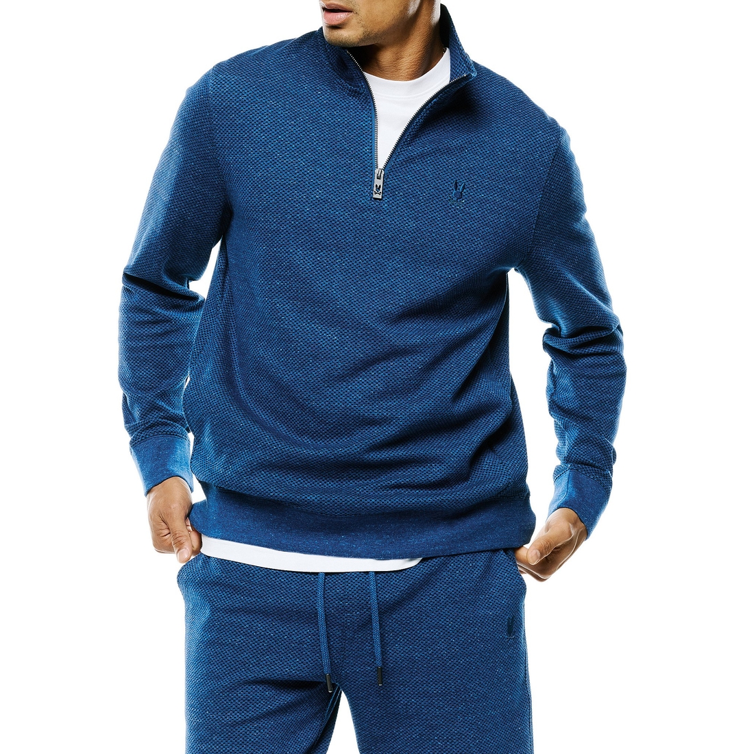 Psycho Bunny Marc Textured Quarter Zip Pullover