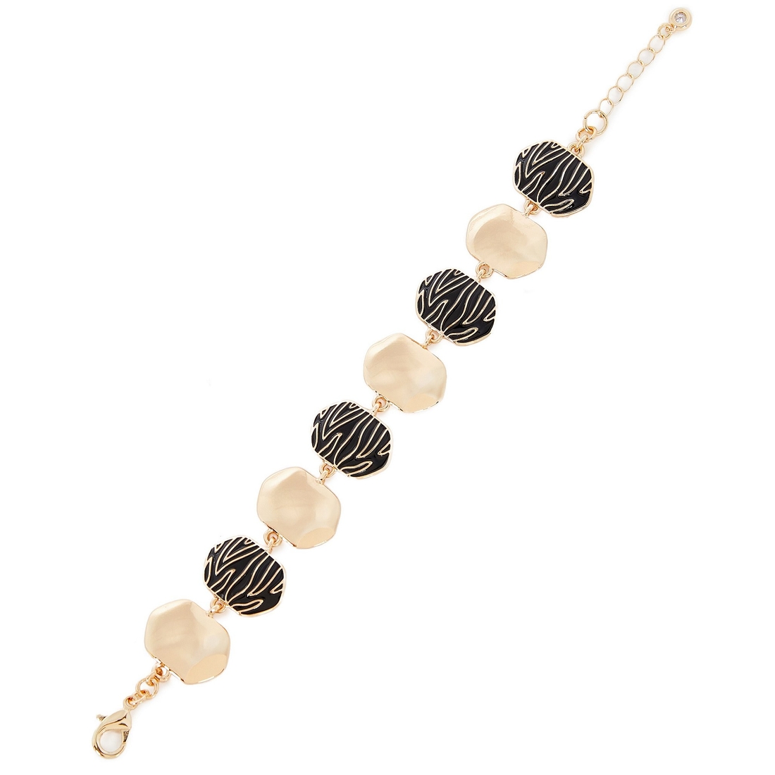 Dillard's Zebra Enamel Disc Line Bracelet