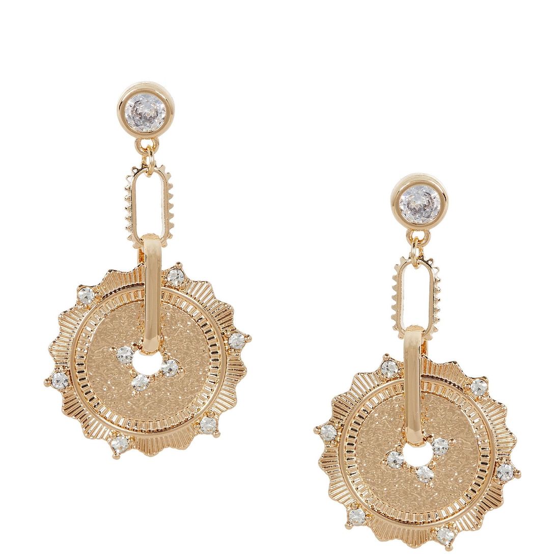 Gemma Layne Link Disc Drop Earrings