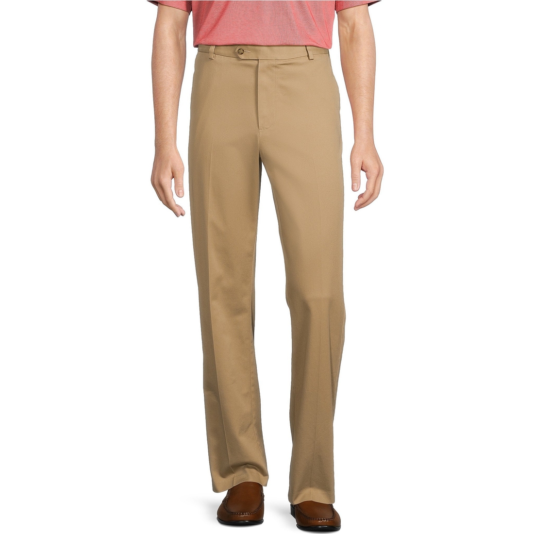 Roundtree & Yorke TravelSmart CoreComfort Big Tall Non-Iron Flat-Front Classic Fit Chino P