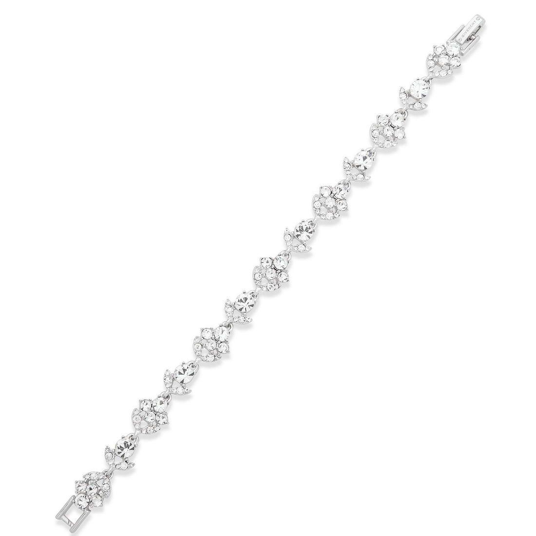 Givenchy Silver Flex Crystal Line Bracelet