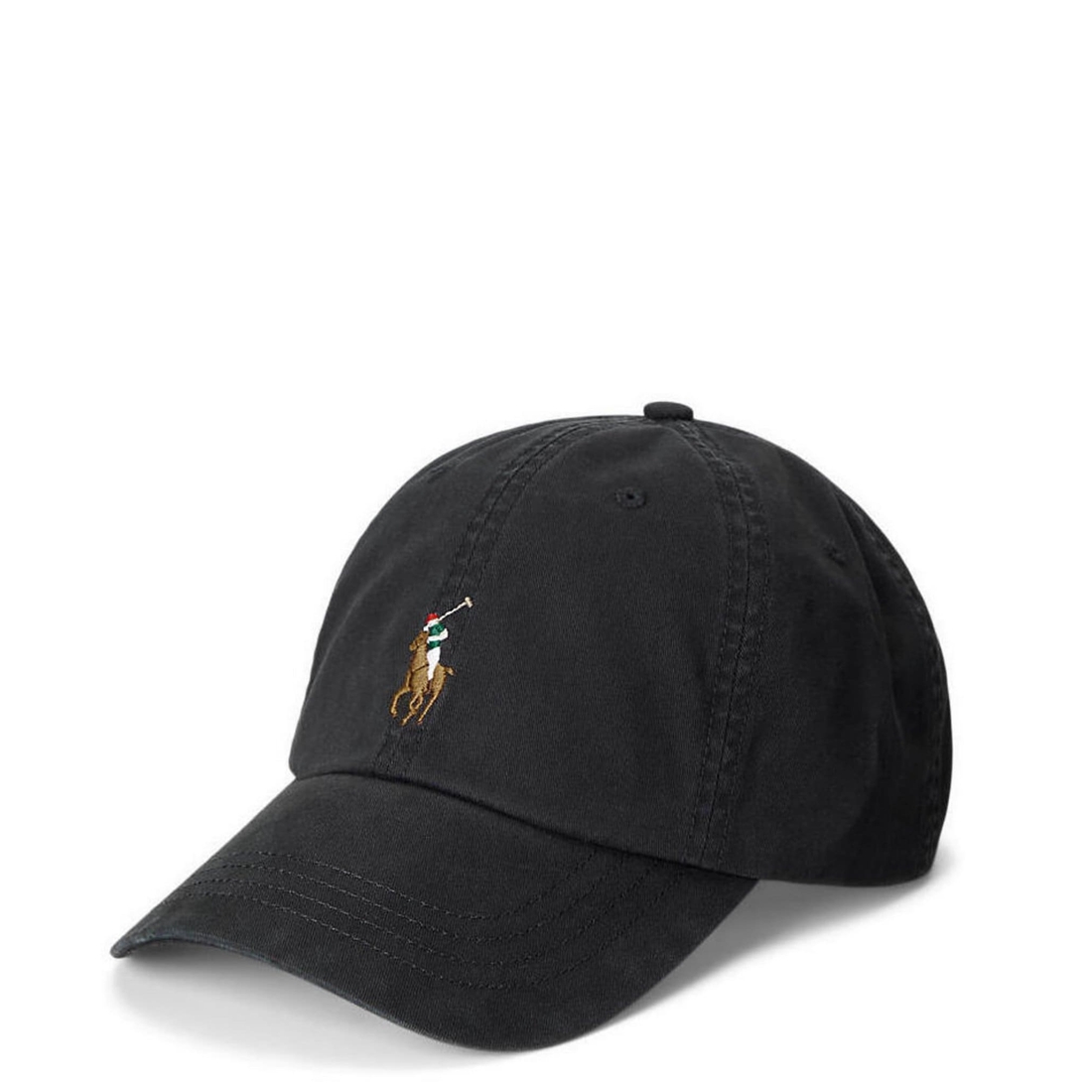 Polo Ralph Lauren Stretch Embroidered Pony Leather Strap Chino Cap