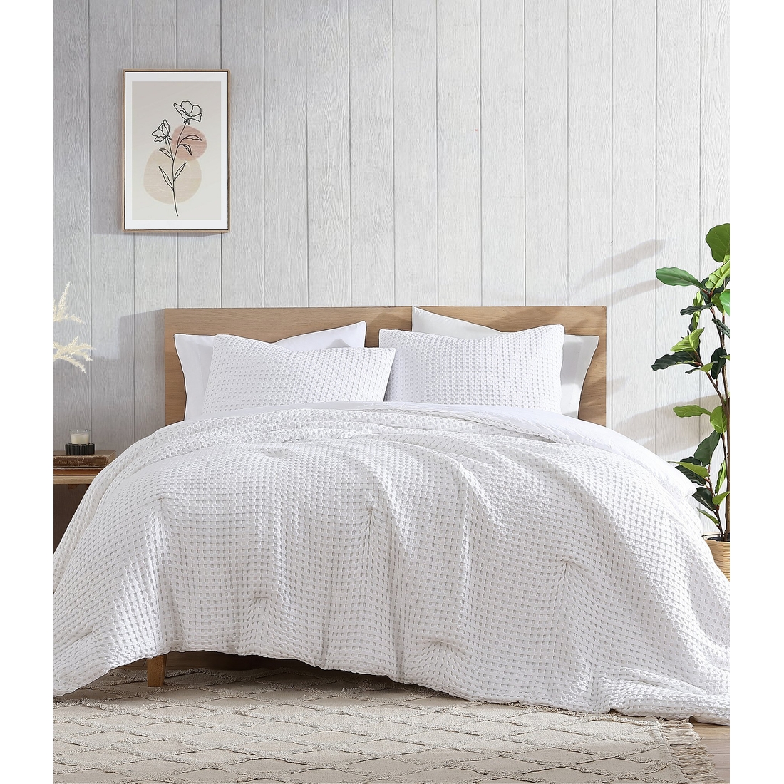 Bamboo Bliss by Royal Heritage Cascade Waffle Weave Comforter Mini Set