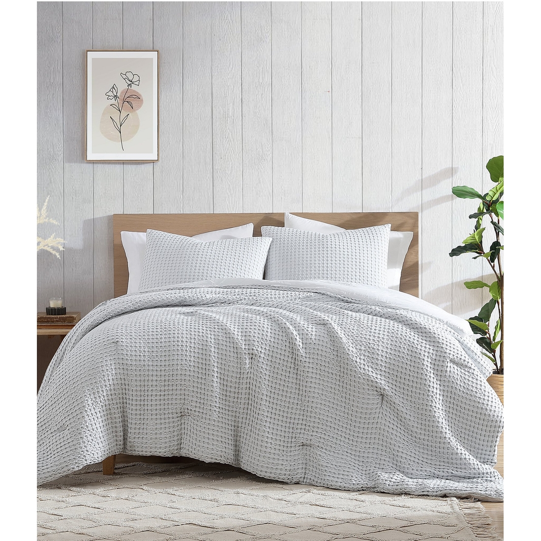 Bamboo Bliss by Royal Heritage Cascade Waffle Weave Comforter Mini Set