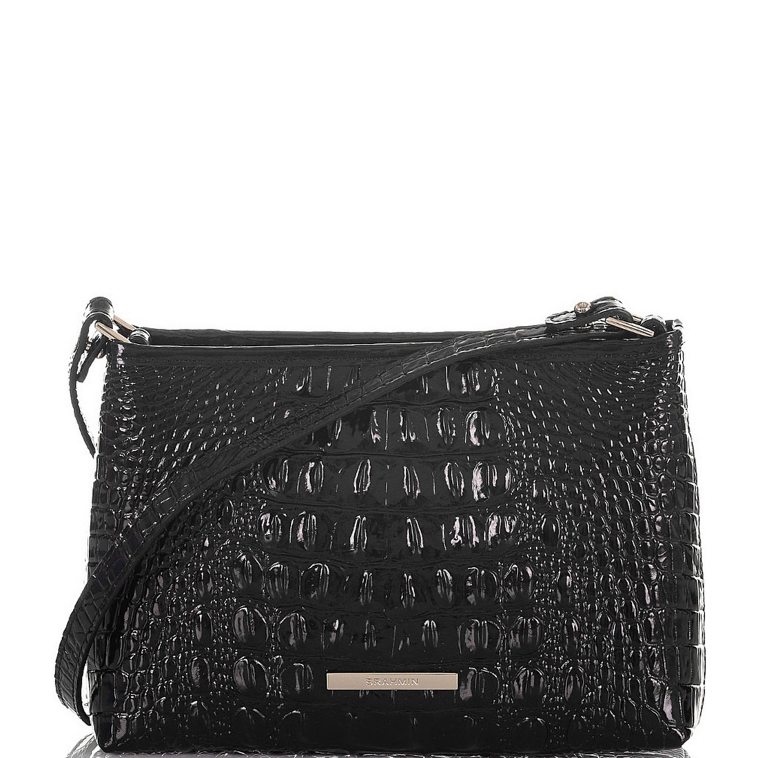 Brahmin Melbourne Collection Lorelei Crocodile-Embossed Shoulder Bag