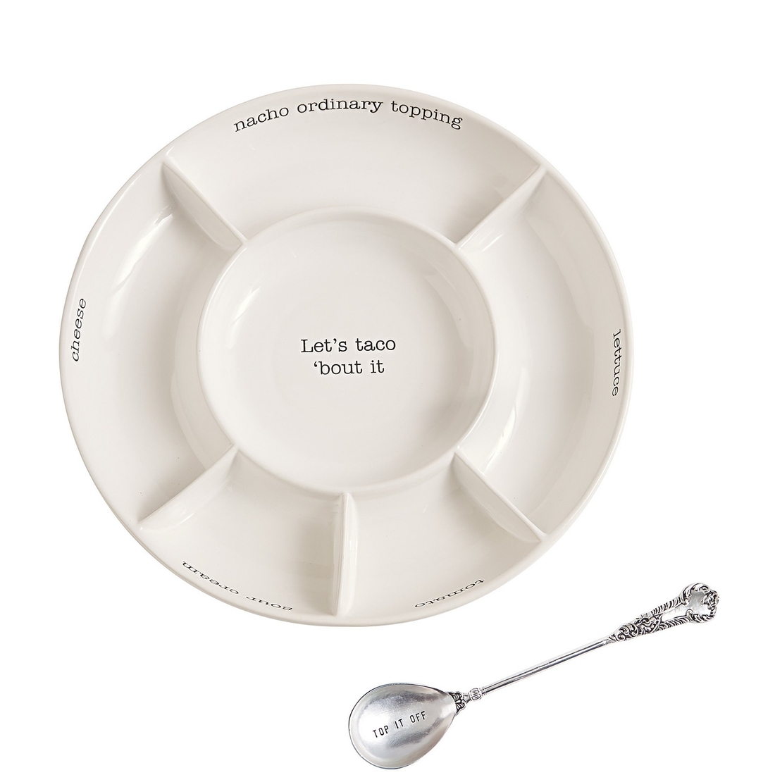 Mud Pie Circa Ceramic 2-Piece Taco Bar Set