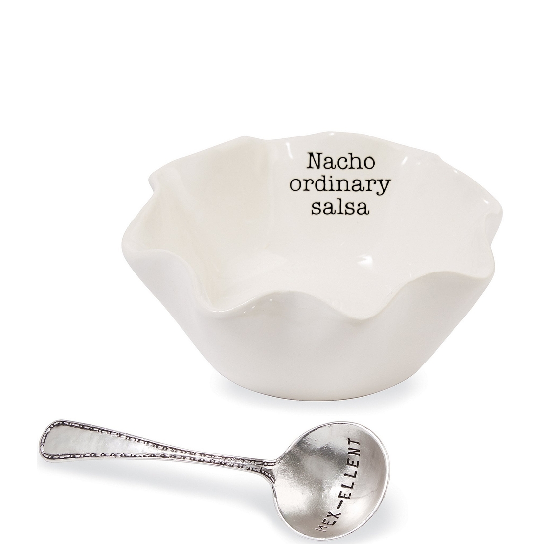 Mud Pie Circa Ceramic 2-Piece Salsa Dip Cup Set