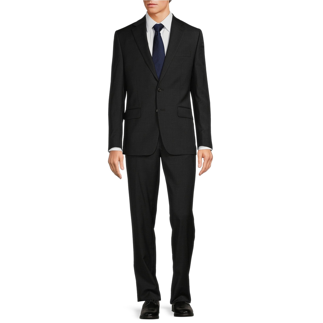 Hickey Freeman Classic Fit Flat Front Solid Pattern 2-Piece Suit