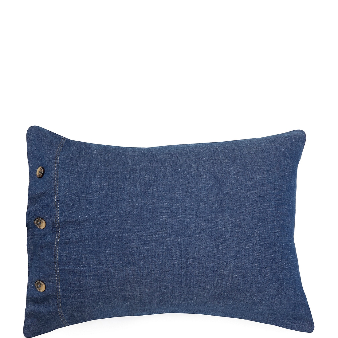 Cremieux Denim Cotton Button Accent Sham