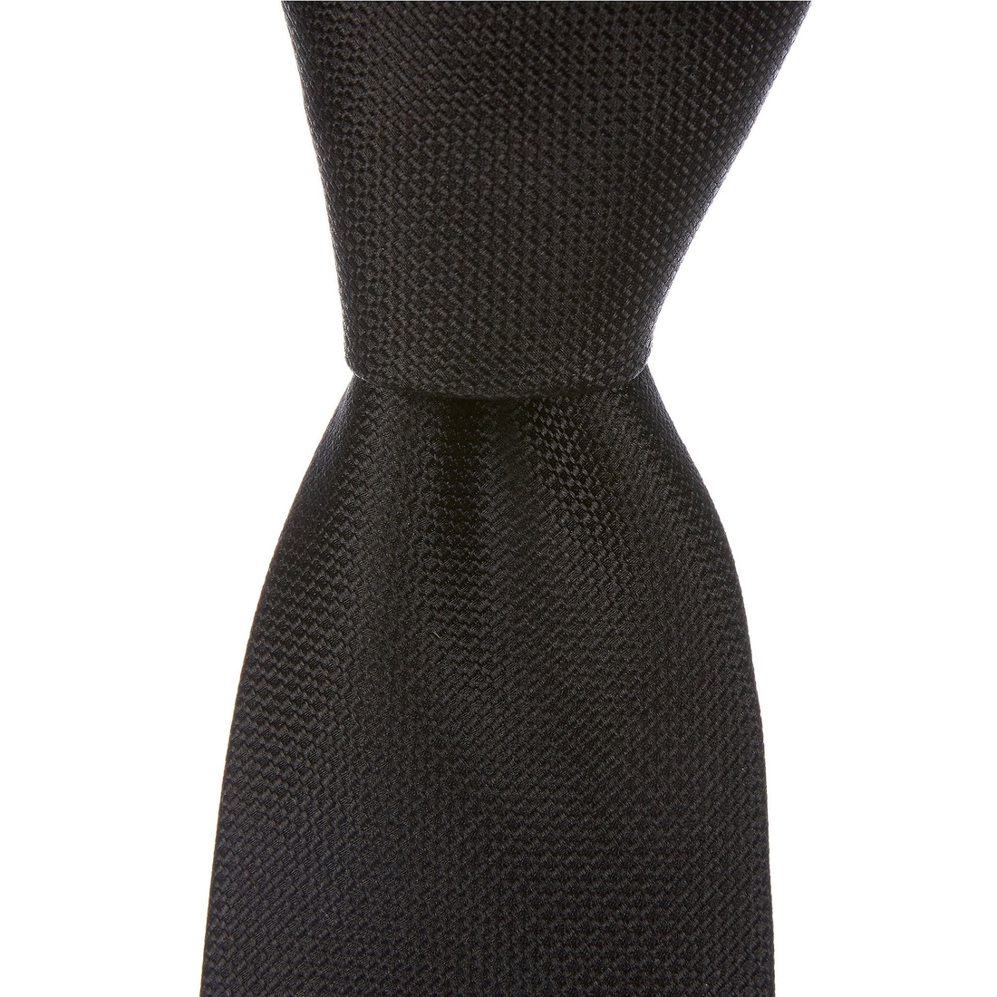 Hickey Freeman Solid Textured Narrow Woven Silk Tie