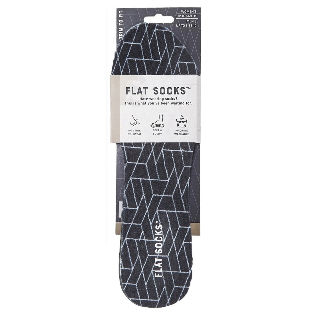 Flat Socks Printed Cushioned Liners