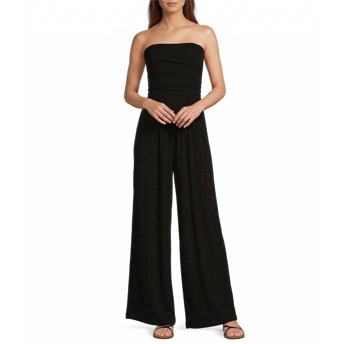 Every Knit Strapless Neck Sleeveless Pull-On Jumpsuit
