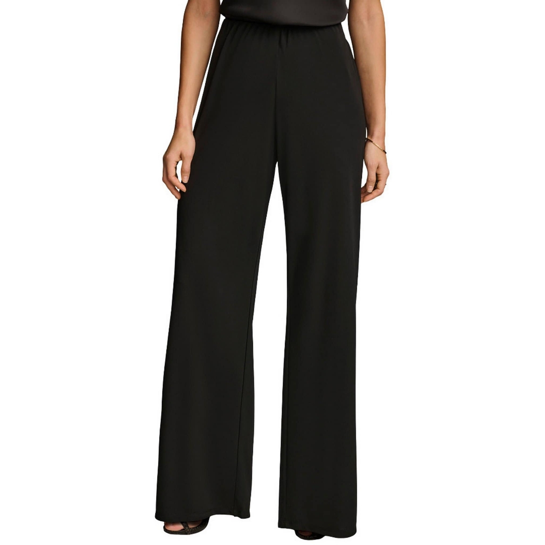 Donna Karan Flat Front Wide Leg Pants