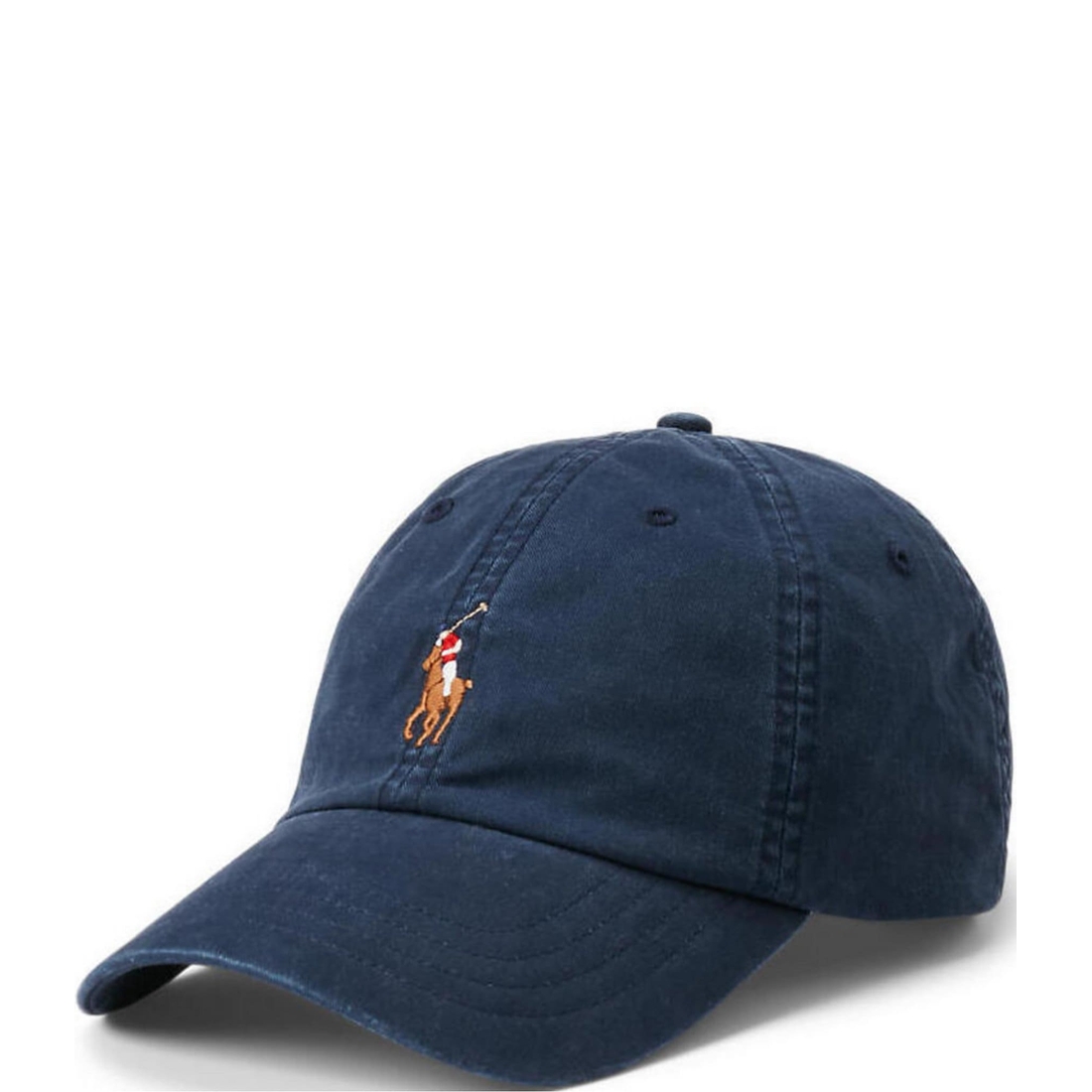 Polo Ralph Lauren Stretch Embroidered Pony Leather Strap Chino Cap