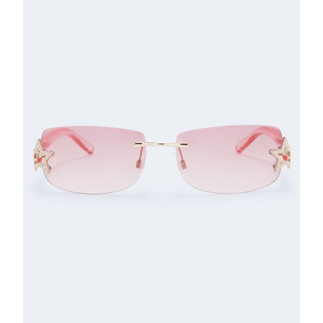 Aeropostale Rimless Rectangular Star Sunglasses