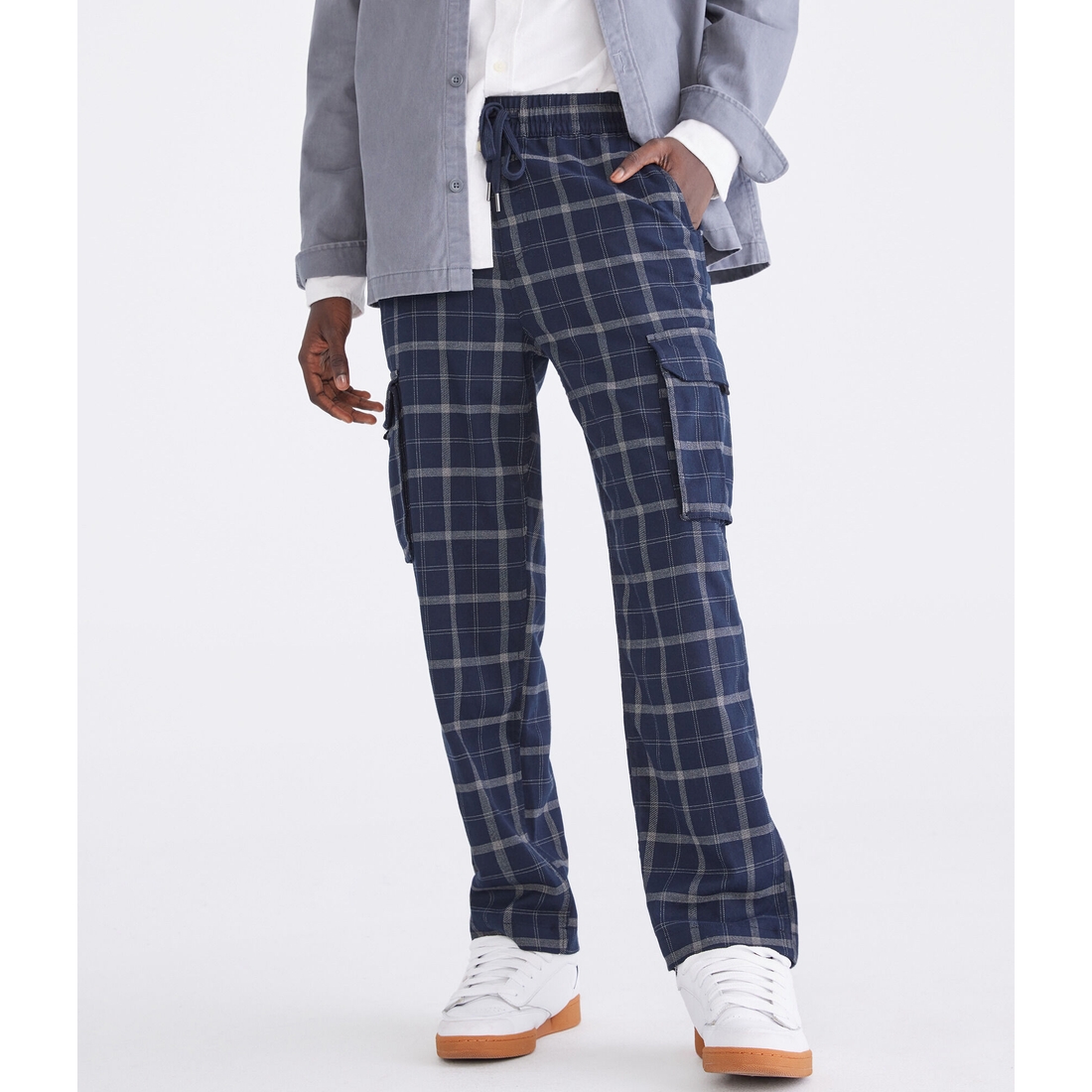 Men's plaid cargo pants online