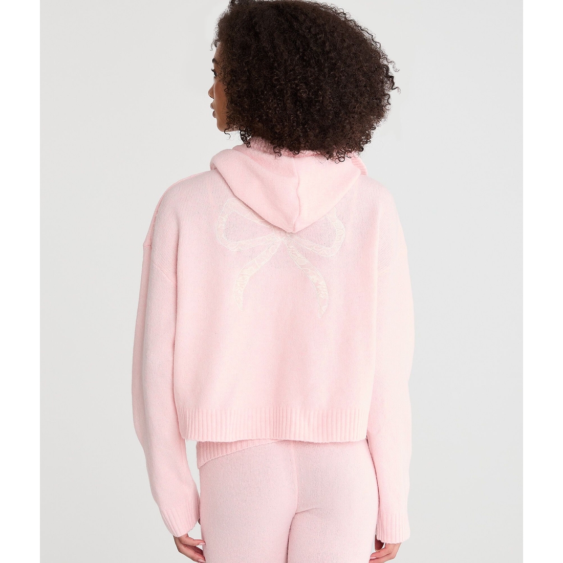 Aeropostale Lace Bow Cozy Sweater Hoodie available now at Round