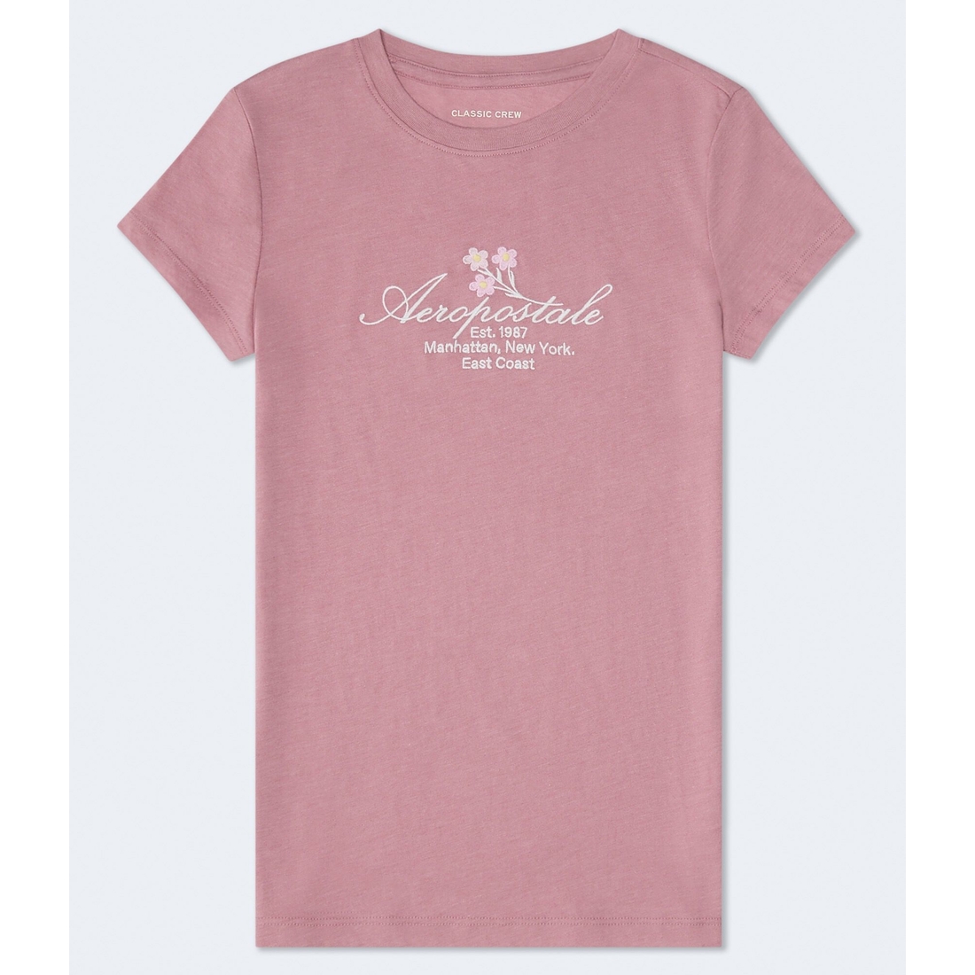 Aeropostale Script Floral Graphic Tee
