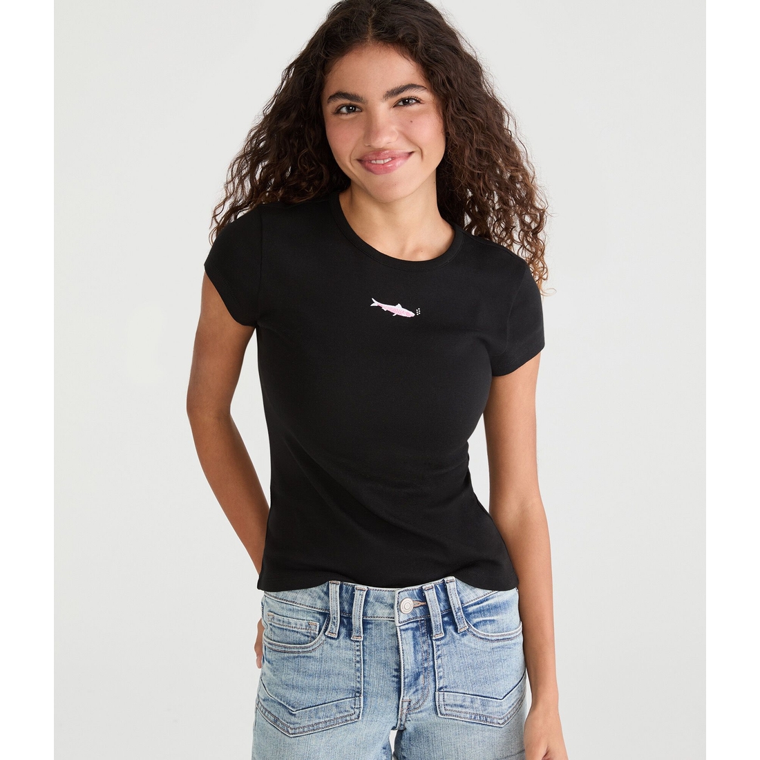 Aeropostale Seriously Soft Tropical Fish Graphic Baby Tee